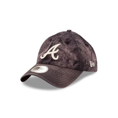 Sapca New Era Atlanta Braves MLB Hand Brush Wash Casual Classic Adjustable - Albastri